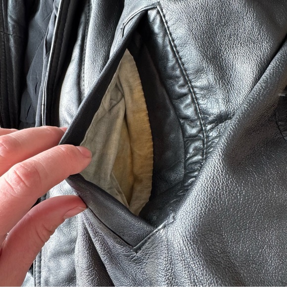 William Barry Vintage Leather Jacket Genuine Lambskin - Picture 8 of 9